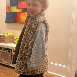 Animal Print Faux Fur Vest - Brand: Widgeon